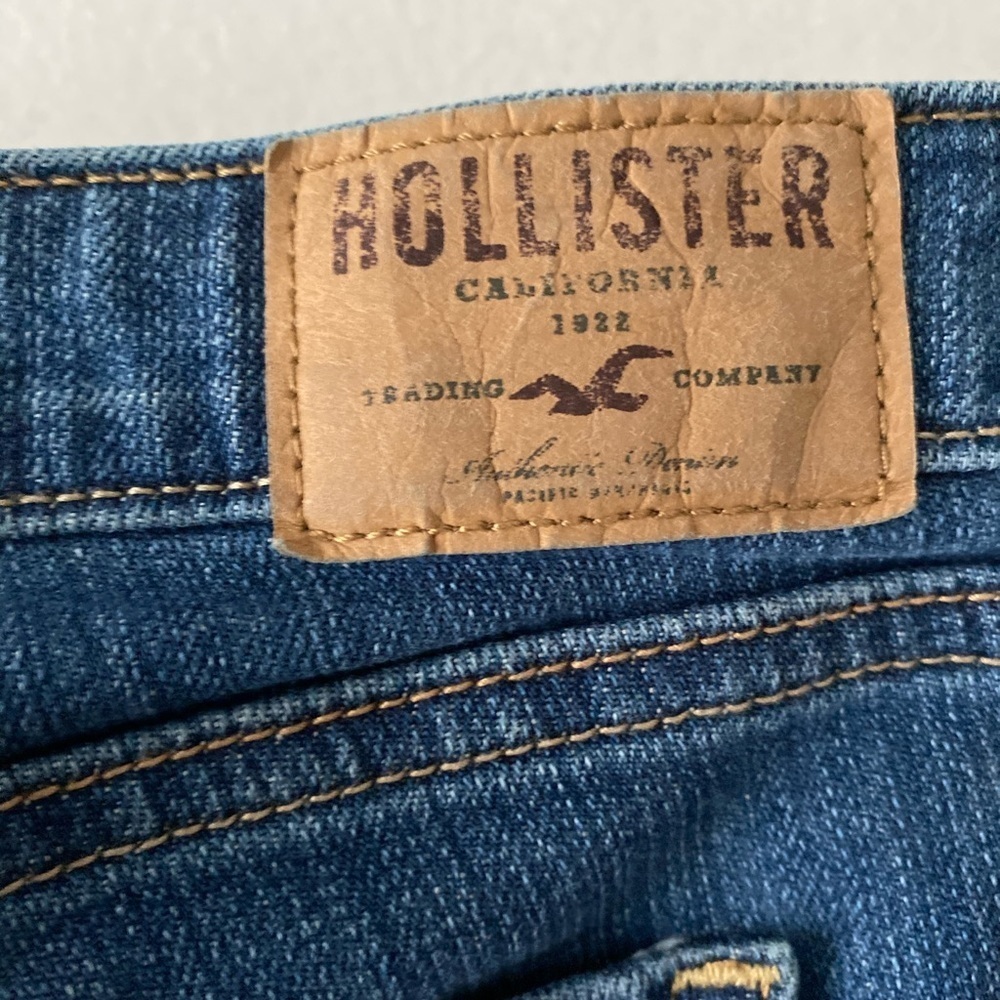 Hollister 9R 5 Pocket Distressed Denim Blue Jeans - Picture 12 of 14